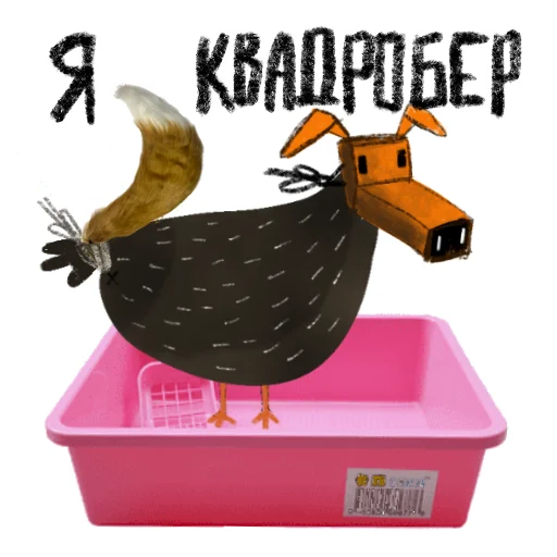 🦊 Стикер «Черная курица» для Telegram
