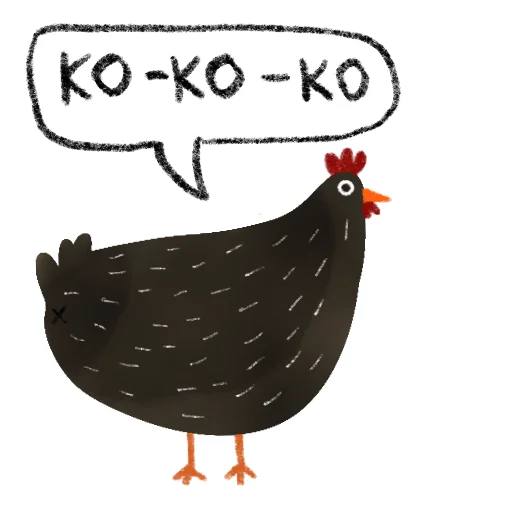 🐔 Стикер «Черная курица» для Telegram