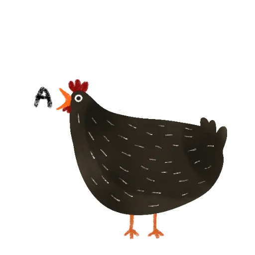 🤣 Стикер «Черная курица» для Telegram