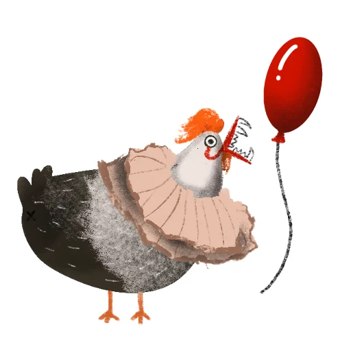 🤡 Стикер «Черная курица» для Telegram
