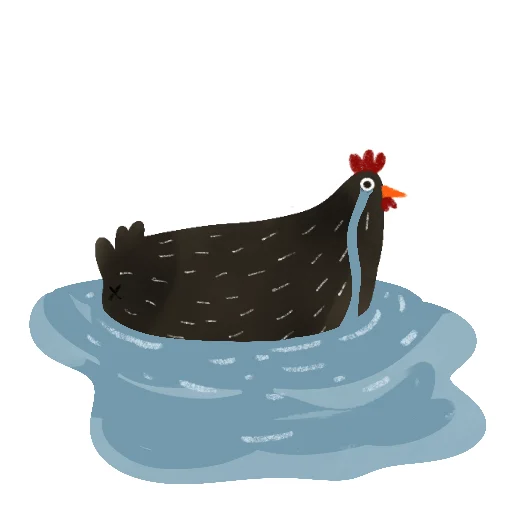 😭 Стикер «Черная курица» для Telegram