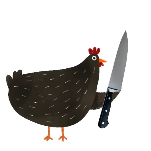 🔪 Стикер «Черная курица» для Telegram
