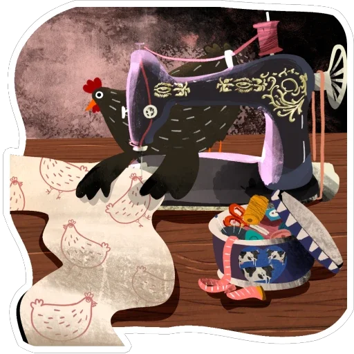 🐔 Стикер «Черная курица» для Telegram