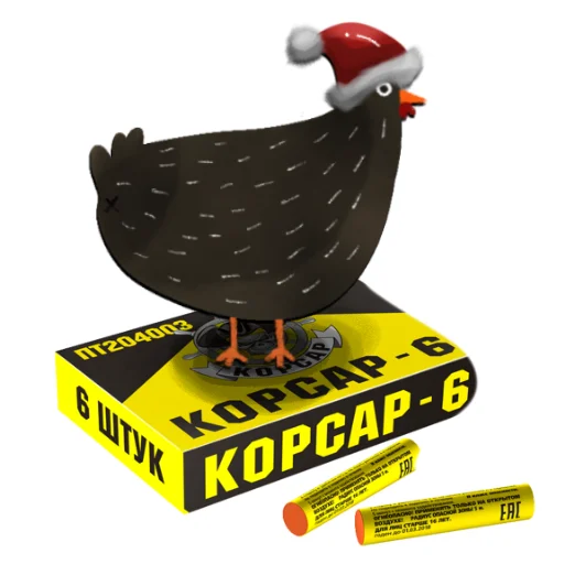 🎆 Стикер «Черная курица» для Telegram