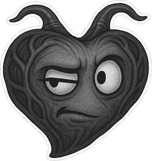 😉 Стикер «Black heart» для Telegram