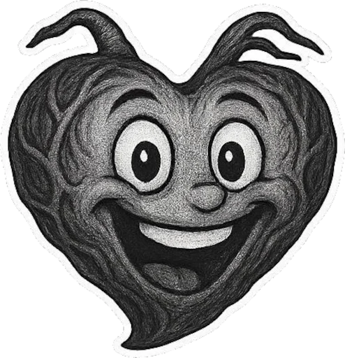 😃 Стикер «Black heart» для Telegram
