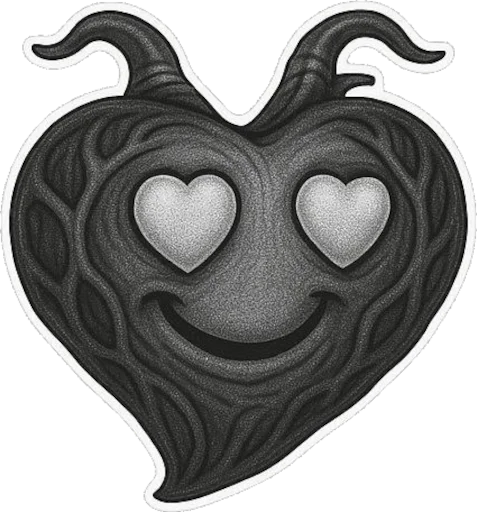 😍 Стикер «Black heart» для Telegram