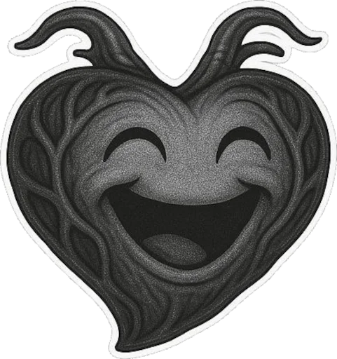 😀 Стикер «Black heart» для Telegram