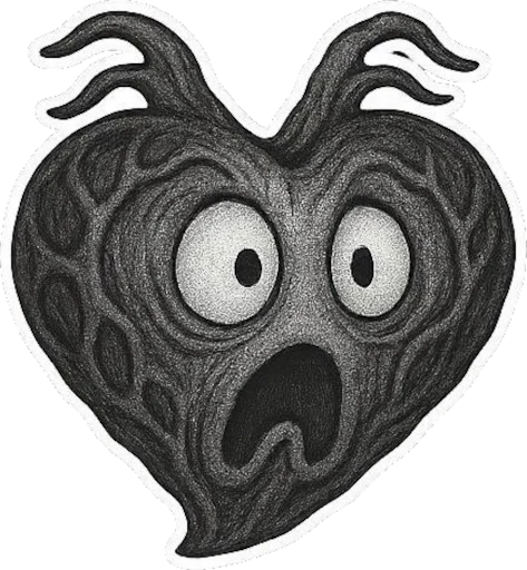😳 Стикер «Black heart» для Telegram