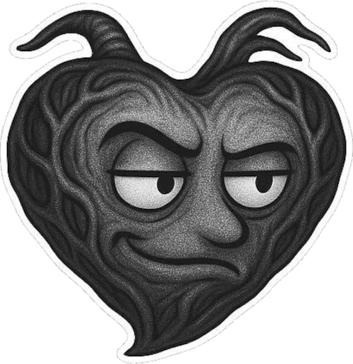 🤔 Стикер «Black heart» для Telegram