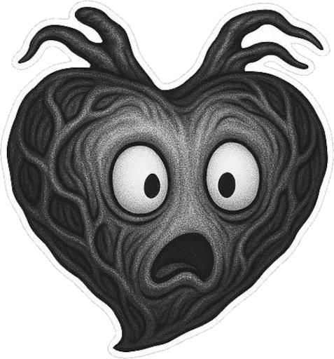 😳 Стикер «Black heart» для Telegram