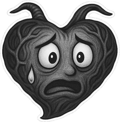 😢 Стикер «Black heart» для Telegram