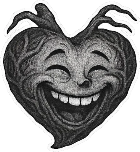 😂 Стикер «Black heart» для Telegram