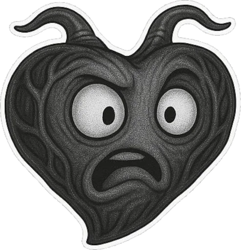 😫 Стикер «Black heart» для Telegram
