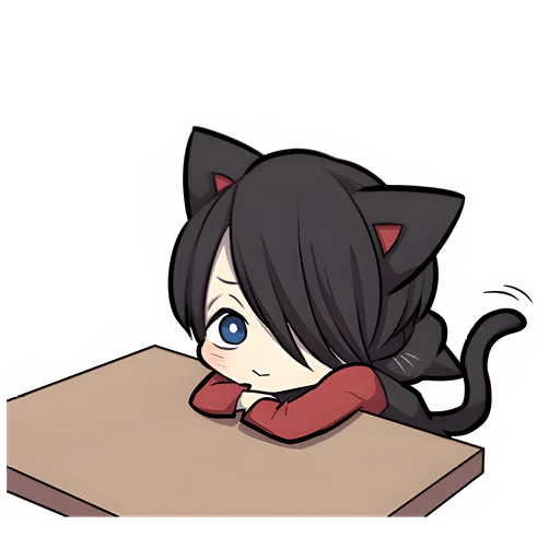 😌 Стикер «Чёрный котёнок 3» для Telegram