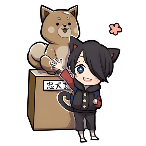 👋 Стикер «Чёрный котёнок 3» для Telegram