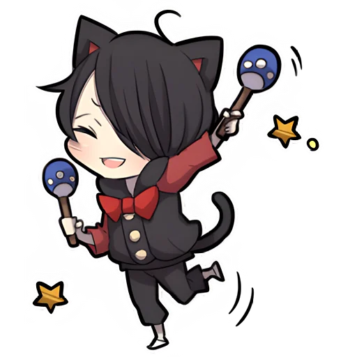 🕺 Стикер «Чёрный котёнок 3» для Telegram