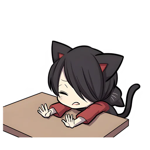 😌 Стикер «Чёрный котёнок 3» для Telegram