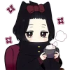🍵 Эмодзи «Черный котенок» для Telegram