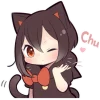 😘 Эмодзи «Черная киса» для Telegram