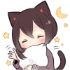 🌛 Эмодзи «Черная киса» для Telegram