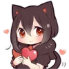 ❤️ Эмодзи «Черная киса» для Telegram