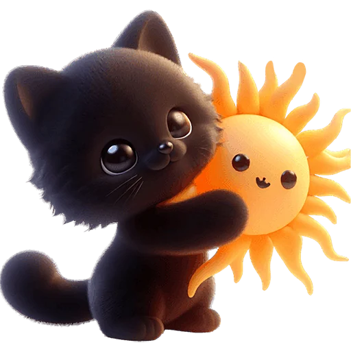☀ Стикер «Пушистые тьмы» для Telegram