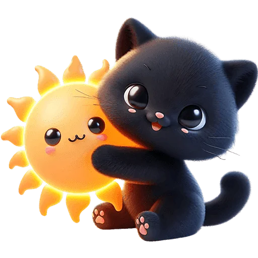 ☀ Стикер «Пушистые тьмы» для Telegram