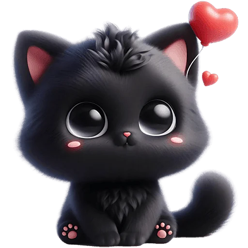 ❤️ Стикер «Пушистые тьмы» для Telegram