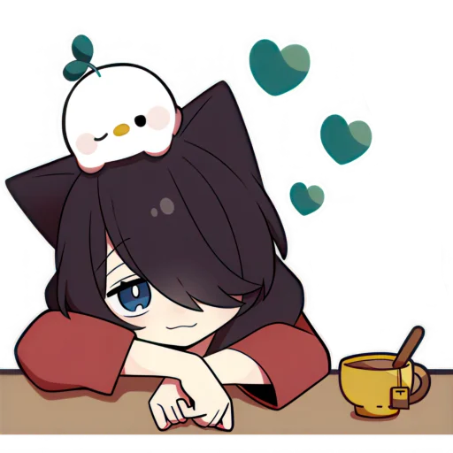 ☕️ Стикер «Чёрный котёнок» для Telegram