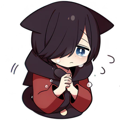 🥺 Стикер «Чёрный котёнок» для Telegram