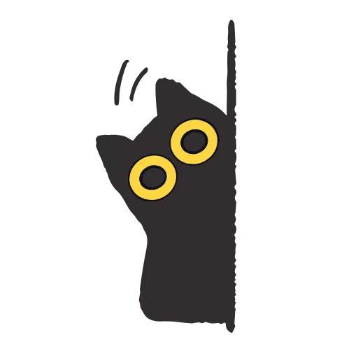 Стикер 32 Black Kitty