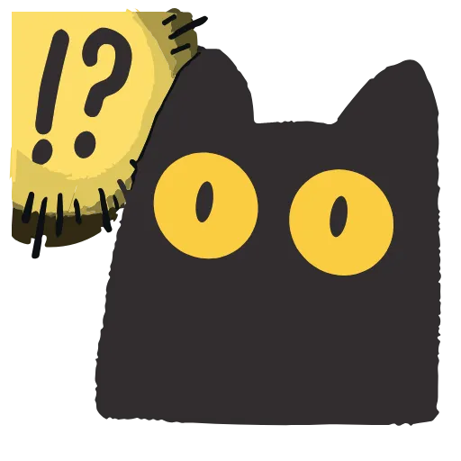 Стикер 28 Black Kitty