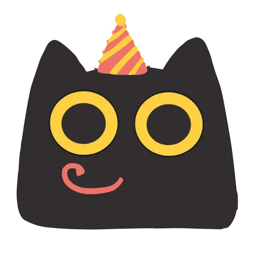 Стикер 12 Black Kitty