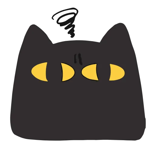Стикер 20 Black Kitty