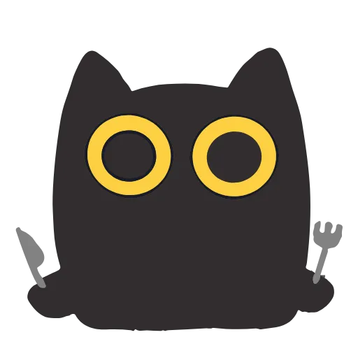 Стикер 23 Black Kitty