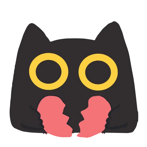 Стикер 22 Black Kitty