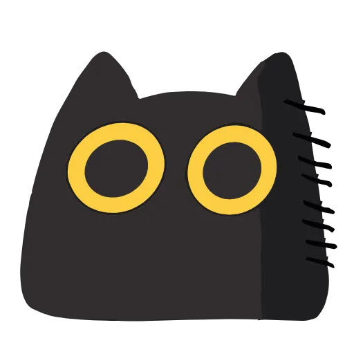 Стикер 25 Black Kitty