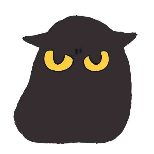 Стикер 27 Black Kitty