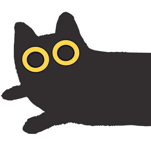 Стикер 37 Black Kitty