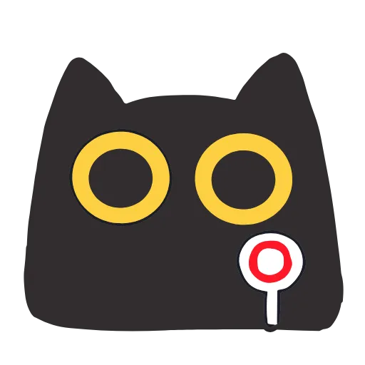 Стикер 15 Black Kitty