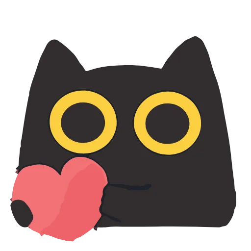 Стикер 21 Black Kitty