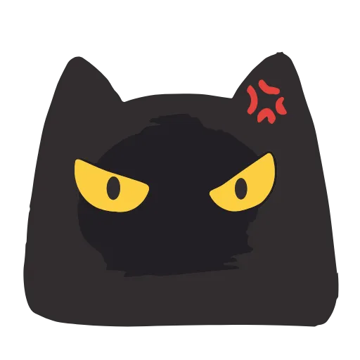 Стикер 17 Black Kitty