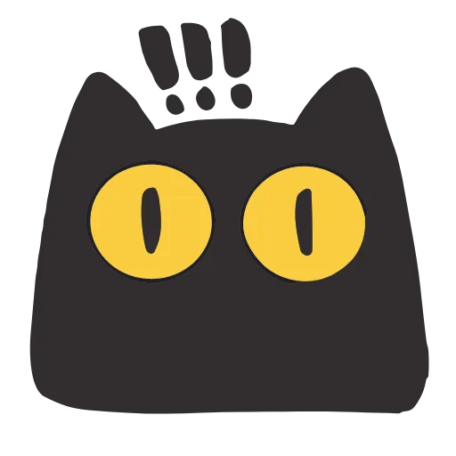 Стикер 4 Black Kitty