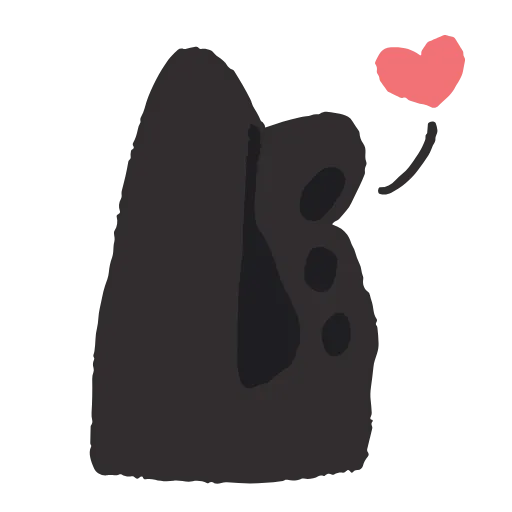 Стикер 35 Black Kitty