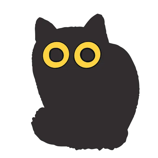 Стикер 30 Black Kitty