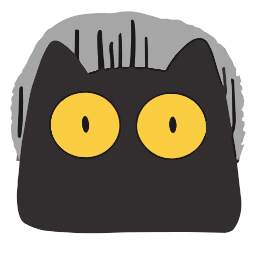 Стикер 9 Black Kitty