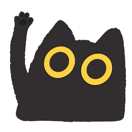 Стикер 29 Black Kitty