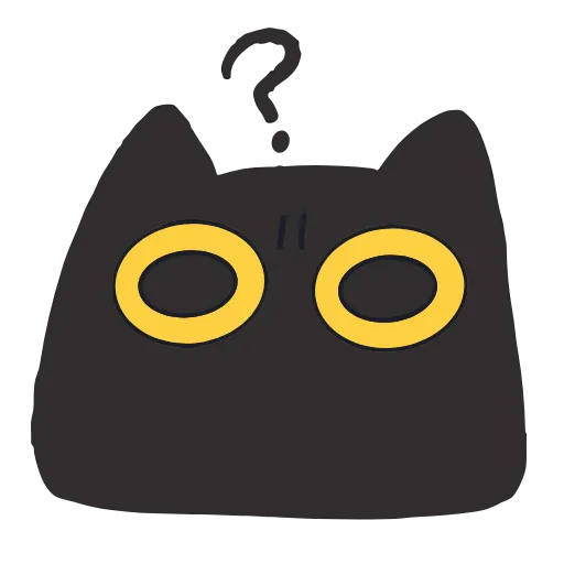 Стикер 2 Black Kitty