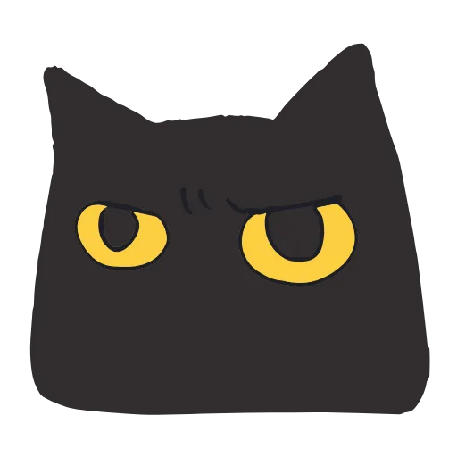 Стикер 7 Black Kitty